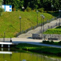 Чебоксары. Лестница Влюблённых этно-парка "Амазония". :: Пётр Чернега Чебоксары. Лестница Влюблённых этно-парка "Амазония". :: Пётр Чернега