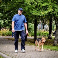 Джерри ведёт хозяина на прогулку ! ) :: Анатолий Колосов Джерри ведёт хозяина на прогулку ! ) :: Анатолий Колосов