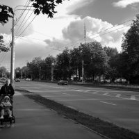 Девушка с коляской :: Александр Синдерёв