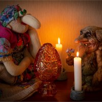 Леший в гостях у Бабы Яги. :: Ирина С