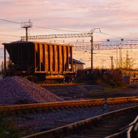 Вечер на железной дороге :: Сергей Кочнев