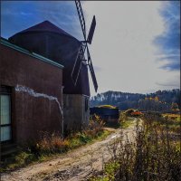 Осенняя дорога... к мельнице :: Наталья Rosenwasser Осенняя дорога... к мельнице :: Наталья Rosenwasser