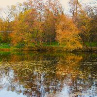 ВЗГЛЯНУЛА ОСЕНЬ В ЗЕРКАЛО ПРУДА... :: Валентина ВЗГЛЯНУЛА ОСЕНЬ В ЗЕРКАЛО ПРУДА... :: Валентина