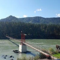 Мост через Катунь к Камышлинскому водопаду . :: Мила Бовкун