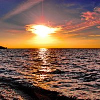 Закат на Белом озере. :: Александр Лад