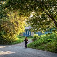 "Притаился у дороги дом..." :: Сергей Шатохин "Притаился у дороги дом..." :: Сергей Шатохин