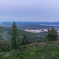 Перед рассветом (03:55). Ильменский хребет, г. Миасс, Машгородок, поселок и озеро Тургояк (панорама) :: Алексей Трухин