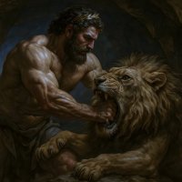 Геракл убивает Немейского льва :: Aleksey Afonin