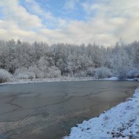 Замёрзший пруд в парке :: Игорь Ч.