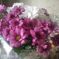 Букет из хризантем :: Елена Семигина Букет из хризантем :: Елена Семигина