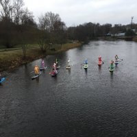 Великие Луки. 21.12.2025. Новогодний заплыв по Ловати на сапах... :: Владимир Павлов