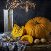 Натюрморт с тыквой... :: Алексей Мезенцев Натюрморт с тыквой... :: Алексей Мезенцев