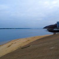 Чебоксары. Чебоксарское водохранилище в начале зимы. :: Пётр Чернега Чебоксары. Чебоксарское водохранилище в начале зимы. :: Пётр Чернега