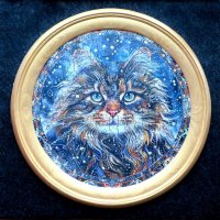 Деревянный пазл-мандала Сибирская кошка :: genar-58 '