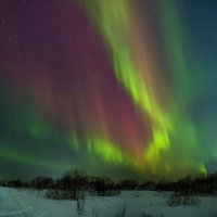 Полярное сияние вечером 20 января в Ухте :: Николай Зиновьев Полярное сияние вечером 20 января в Ухте :: Николай Зиновьев