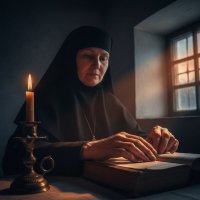 Горела свеча, а вечер бесцеремонно пробивался в окно.. :: Андрей Головкин