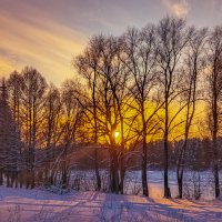 Морозным вечером... :: Леонид Абросимов Морозным вечером... :: Леонид Абросимов