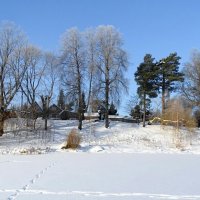 Хуторок на высоком озёрном берегу. :: Милешкин Владимир Алексеевич 