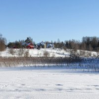 Хуторок на берегу озера. :: Милешкин Владимир Алексеевич 