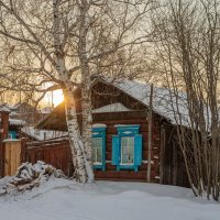 Зимний вечер в деревне Куда. :: Павел Крутенко