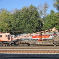 Москва. Депо Лихоборы. Кран железнодорожный с грейферным ковшом :: Дмитрий Никитин