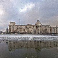 Дом нефтяников. 1938-45,гНабережная Тараса Шевченко :: ИРЭН@ .