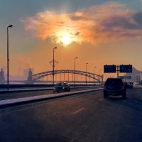 My magic Petersburg_04222_Синопская наб. Большеохтинский мост :: Станислав Лебединский