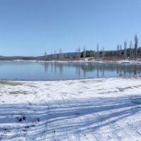 Симферопольское  водохранилище,зима :: Валентин Семчишин