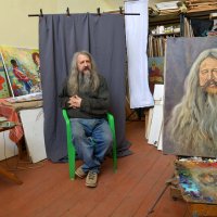 "Пишу портрет". :: Давид Манакьян