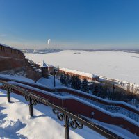 Вид на Стрелку с Чкаловской лестницы :: Александр Синдерёв