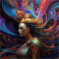 ФРАКТАЛ БОДИ АРТ. ИИ :: Mila 