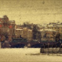 My magic Petersburg_01145_р. Фонтанка с видом на Аничков мост :: Станислав Лебединский