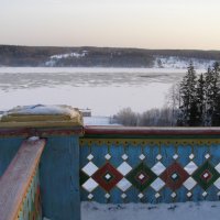 Вид на Волгу с веранды горнолыжной базы :: Анна Воробьева