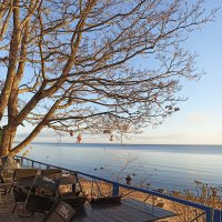 Осень... опустевшее кафе...Финский залив. :: Лилия *