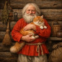 "Домовой с котом" :: Денис Бочкарёв