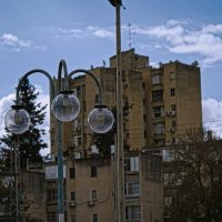 Израиль  Мигдаль аЭмек Уличные фонари :: ujgcvbif 
