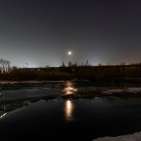 лунная дорожка блистает серебром :: Виталий Емельянов