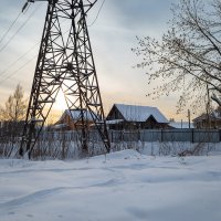 Зимний вечер на улице :: Александр Синдерёв