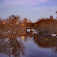 вечер на реке Тихвинка :: Сергей Кочнев