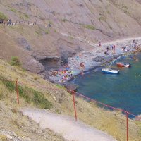 .... купание в Синей бухте,  в конце маршрута по Голицынской тропе... :: galalog galalog