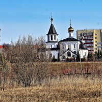 Май...Вид на ХРАМ ВСЕХ СВЯТЫХ от реки Юганская Обь! :: Владимир 