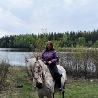 Прогулка с Рейганом. :: Ольга Прогулка с Рейганом. :: Ольга