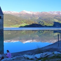 оз.Reschensee и затопленная  колокольня :: Светлана Баталий
