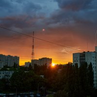 Закат и молния :: Александр Леонов
