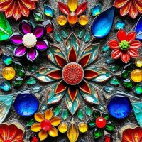 Мозаика из стекла. Стеклянные цветы и узоры...(11) :: Игорь Питерский Мозаика из стекла. Стеклянные цветы и узоры...(11) :: Игорь Питерский