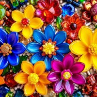 Мозаика из стекла. Стеклянные цветы и узоры...(16) :: Игорь Питерский