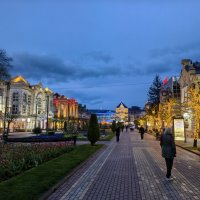 Курортный проспект. Вечер. :: Виктор Курортный проспект. Вечер. :: Виктор