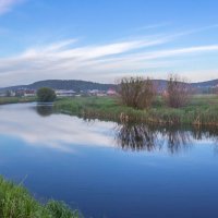 Утро на реке Миасс (панорама). :: Алексей Трухин