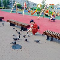 Угощение голубей :: Сергей Кочнев