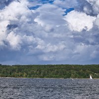 Облака над обским Водохранилищем :: Леонид Демидов Облака над обским Водохранилищем :: Леонид Демидов
